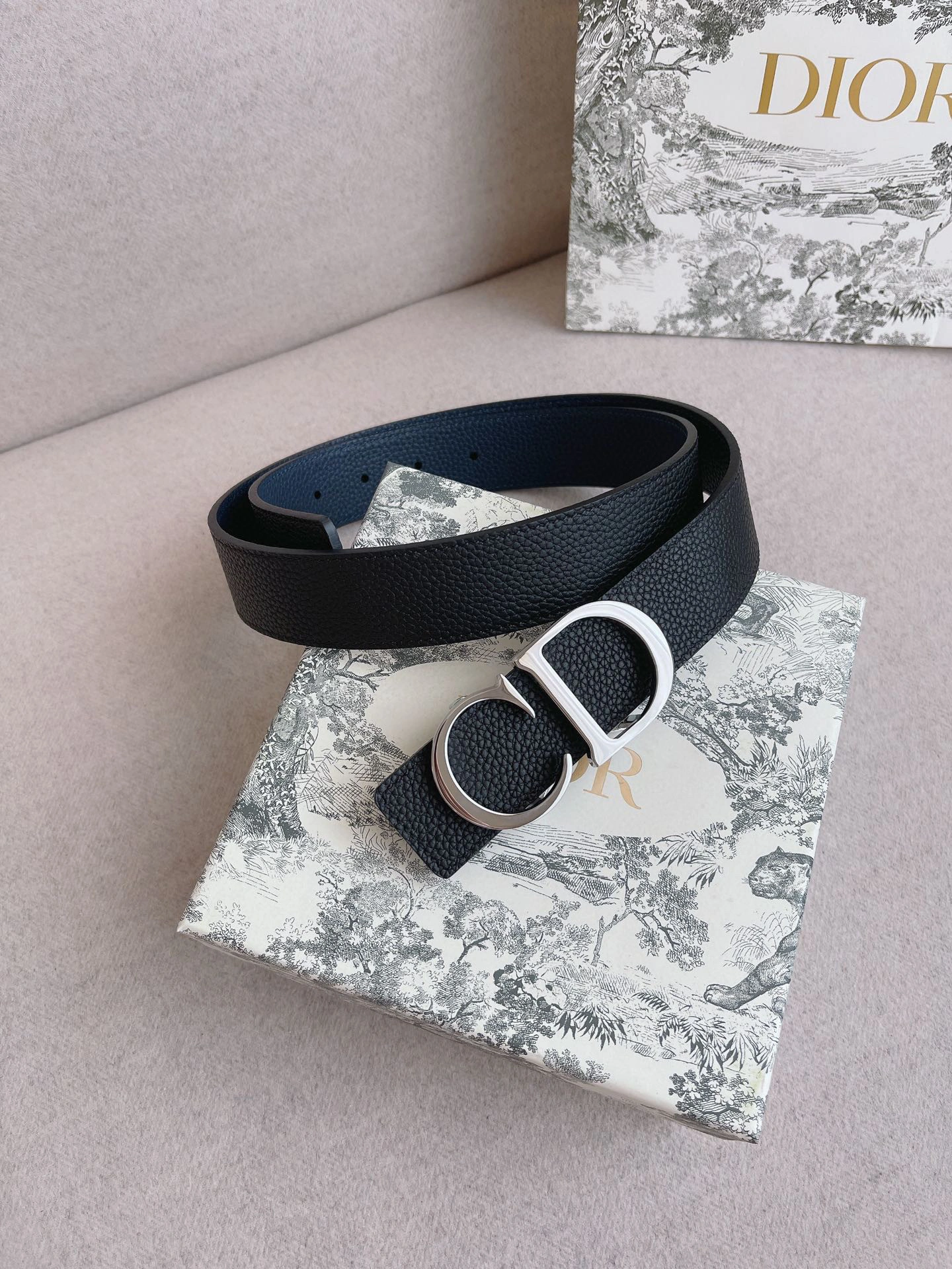 &Barbara-- 4353PLTAM-H16Q reversible cowhide 3.5cm item:D-S000A1920R